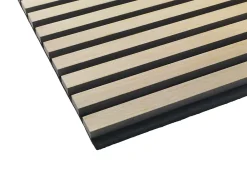 Quiet Wall Panneau Mural Acoustique en Bois - 240x60,5x2,2 cm - Chêne Clair - A Lattes - Panneau Tasseau de Bois Naturel- Panneau Tasseau Bois