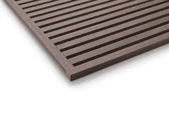 Quiet Wall Panneau Mural Acoustique en Bois - 240x60,5x2,2 cm - Chêne Foncé - A Lattes - Panneau Tasseau de Bois Naturel- Panneau Tasseau Bois