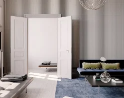 Quiet Wall Panneau Mural Acoustique en Bois - 240x60,5x2,2 cm - Frêne Gris - A Lattes - Panneau Tasseau de Bois Naturel- Panneau Tasseau Bois