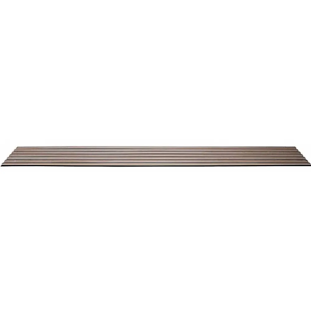 Decoon Panneau mural acoustique tasseaux bois 250 x 30 x 1,9 cm - Lamelles chêne clair véritable sur fond noir - 0,75m²- Panneau Tasseau Bois