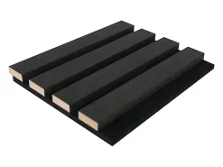 Vente-unique Lambris Mural<Panneau mural acoustique - Finition bois gris anthracite - Pack de 3,12 m² - Lot de 2 pièces - PENCIA