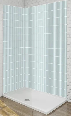 Ma nouvelle décoration Panneau Mural Alu Douche salle de bain KIT KAT Vert 120 cm x 210 cm Ma Nouvelle Déco- Panneau Mural De Salle De Bains