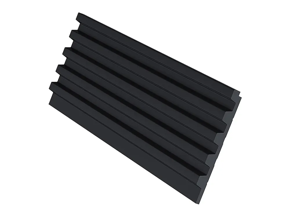 Vente-unique Panneau Mural Décoratif<Panneau mural 3D - Pack de 2,83 m² - Noir - Lot de 8 pièces - CLINTON