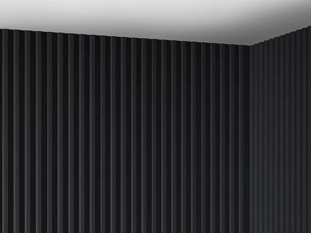 Vente-unique Panneau Mural Décoratif<Panneau mural 3D - Pack de 2,83 m² - Noir - Lot de 8 pièces - CLINTON