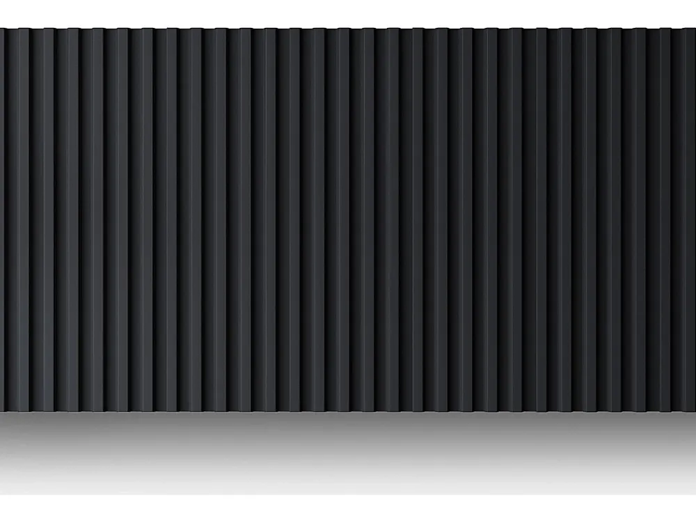 Vente-unique Panneau Mural Décoratif<Panneau mural 3D - Pack de 2,83 m² - Noir - Lot de 8 pièces - CLINTON