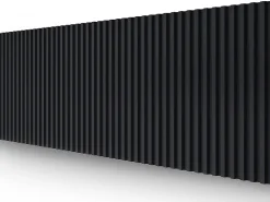 Vente-unique Panneau Mural Décoratif<Panneau mural 3D - Pack de 2,83 m² - Noir - Lot de 8 pièces - CLINTON