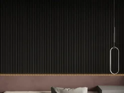 Vente-unique Panneau Mural Décoratif<Panneau mural 3D - Pack de 2,83 m² - Noir - Lot de 8 pièces - CLINTON