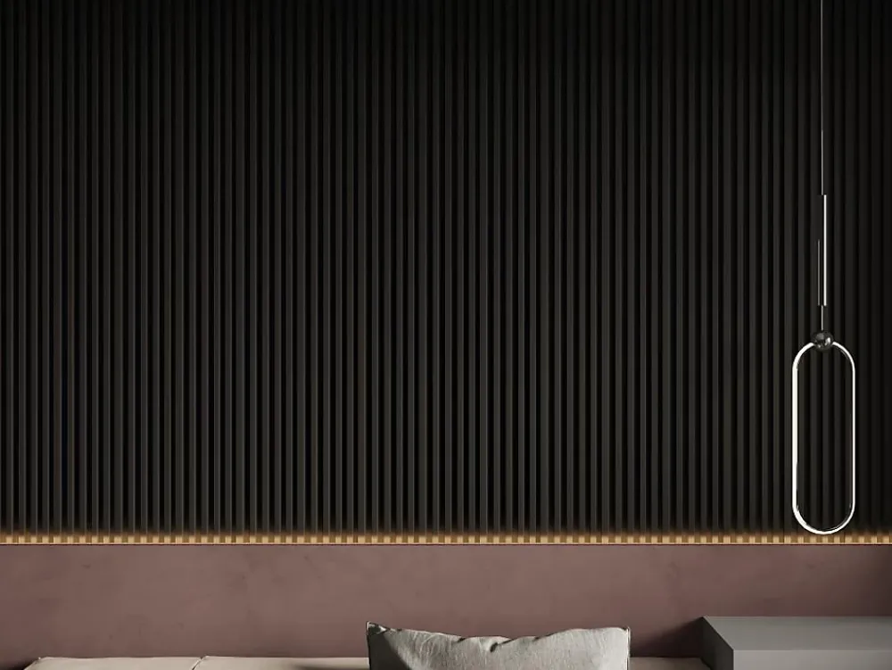 Vente-unique Panneau Mural Décoratif<Panneau mural 3D - Pack de 2,83 m² - Noir - Lot de 8 pièces - CLINTON