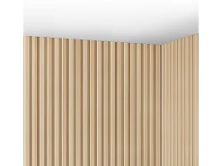 Vente-unique Panneau mural 3D - Pack de 3,71 m² - Coloris bois naturel clair - Lot de 8 pièces - TATIANA- Panneau Mural Décoratif