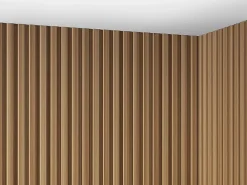 Vente-unique Panneau mural 3D - Pack de 3,71 m² - Coloris bois naturel - Lot de 8 pièces - TATIANA- Panneau Mural Décoratif