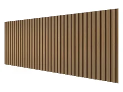 Vente-unique Panneau mural 3D - Pack de 3,71 m² - Coloris bois naturel - Lot de 8 pièces - TATIANA- Panneau Mural Décoratif