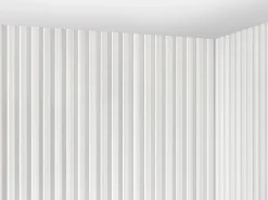 Vente-unique Panneau mural 3D - Pack de 3,71 m² - Blanc - Lot de 8 pièces - TATIANA- Panneau Mural Décoratif