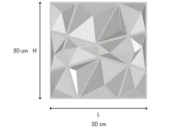 Vente-unique Panneau mural 3D à peindre - pack de 3m² - lot de 12 pièces - ANGLY- Lambris Mural