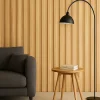 Hardwarexchange Panneau Tasseau Bois<Panneau mural 3D en MDF massif Chene naturel mat de 2760 mm X 750 mm MIDDLE WAVY