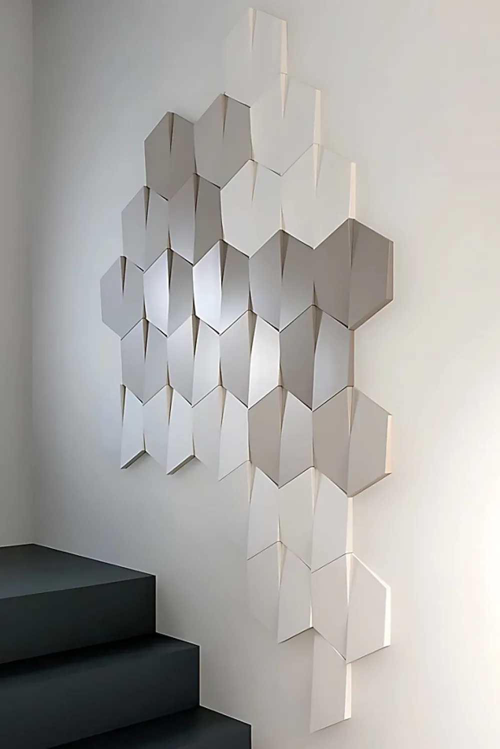 Orac Decor Panneau mural 3D TRAPEZIUM W101- Panneau Mural Décoratif