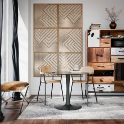 Radex Panneau mural décoratif Zoey design géométrique ajouré effet bois clair L.60 x l.60 x ép.1cm 3pcs- Panneau Décoratif En Bois|Panneau Bois, Osb, Mdf