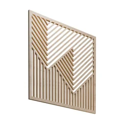 Radex Panneau mural décoratif Zoey design géométrique ajouré effet bois clair L.60 x l.60 x ép.1cm 3pcs- Panneau Décoratif En Bois|Panneau Bois, Osb, Mdf
