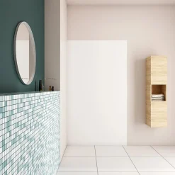 AICA Sanitaire Panneau Mural De Salle De Bains<Panneau mural de douche blanc 100x210cm,Panneaux muraux salle de bain habillage mural aluminium