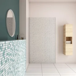 AICA Sanitaire Panneau Mural De Salle De Bains<Panneau mural de douche Béton gris 90x210cm,Panneaux muraux salle de bain habillage mural aluminium