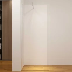AICA Sanitaire Panneau mural de douche Blanc 90 x 210 cm mural aluminium avec 1 profile - Étanche, durable et facile à nettoyer- Panneau Mural De Salle De Bains