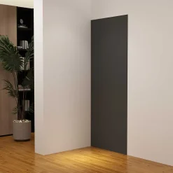 AICA Sanitaire Panneau Mural De Salle De Bains<Panneau mural de douche Noir 120 x 210 cm mural aluminium avec 1 profile - Étanche, durable et facile à nettoyer