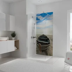 Schulte Panneau mural de salle de bains l.90 x H.210 cm, bateau en niche, DécoDesign Photo- Panneau Mural De Salle De Bains