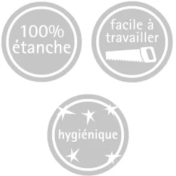 Schulte Panneau mural de salle de bains l.100 x H.210 cm, effet marbre bleu, DécoDesign Softtouch- Panneau Mural De Salle De Bains