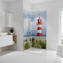 Schulte Panneau Mural De Salle De Bains<Panneau mural de salle de bains l.90 x H.210 cm, phare en angle, Décodesign photo vendu par 2