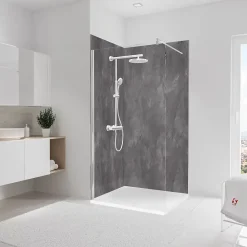 Schulte Panneau Mural De Salle De Bains<Panneau mural de salle de bain l.100 x H.255 cm, schiste anthracite, Décodesign vendu par 2