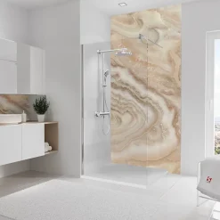Schulte Panneau Mural De Salle De Bains<Panneau mural de salle de bains l.150 x H.255 cm, effet marbre beige, DécoDesign Softtouch