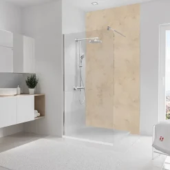 Schulte Panneau Mural De Salle De Bains<Panneau mural de salle de bain l.125 x H.255 cm, travertin beige, DécoDesign