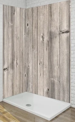 Ma nouvelle décoration Panneau Mural De Salle De Bains<Panneau Mural Douche salle de bain BOIS Grisé 90 cm x 210 cm Ma Nouvelle Déco