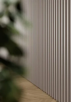 Hardwarexchange Panneau mural MDF 3D SMOOTH WAVY 2760x750x12 mm Blanc antique satiné- Panneau Tasseau Bois