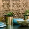 Innovera Decor Panneau mural PVC 3D Empire bronze 47 x 61,7 cm- Panneau Mural Décoratif