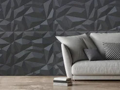 Innovera Decor Panneau mural PVC 3D Glacier gris 61 x 61 cm- Panneau Mural Décoratif