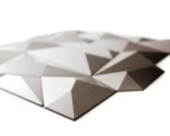 Innovera Decor Panneau mural PVC 3D Glacier gris 61 x 61 cm- Panneau Mural Décoratif
