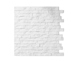 Innovera Decor Panneau Mural Décoratif<Panneau mural PVC 3D Ledge blanc 61 x 61 cm
