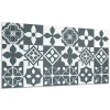 Wallfluent Panneau Mural PVC 100x50 cm Motif Floral Symétrique 1 pièce- Lambris Mural