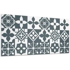 Wallfluent Panneau Mural PVC 100x50 cm Motif Floral Symétrique 1 pièce- Lambris Mural