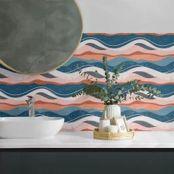 Wallfluent Panneau Mural PVC 120x60 cm Motif Géométrique En Losange 1 pièce- Lambris Mural