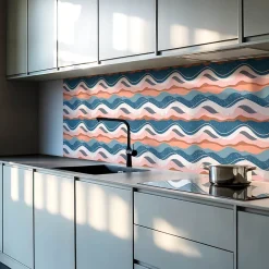 Wallfluent Panneau Mural PVC 120x60 cm Motif Géométrique En Losange 1 pièce- Lambris Mural