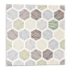 Wallfluent Panneau Mural PVC 50x50 cm Motif Hexagonal Avec Des Lignes 4 pièces- Lambris Mural