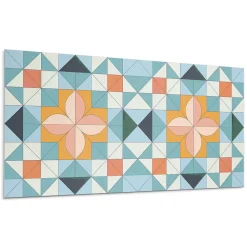 Wallfluent Panneau Mural TV 120x60 cm Géométrie Des Formes 1 pièce- Lambris Mural