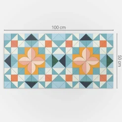 Wallfluent Panneau Mural TV 100x50 cm Géométrie Des Formes 1 pièce- Lambris Mural