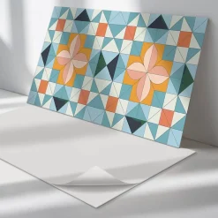 Wallfluent Panneau Mural TV 100x50 cm Géométrie Des Formes 1 pièce- Lambris Mural