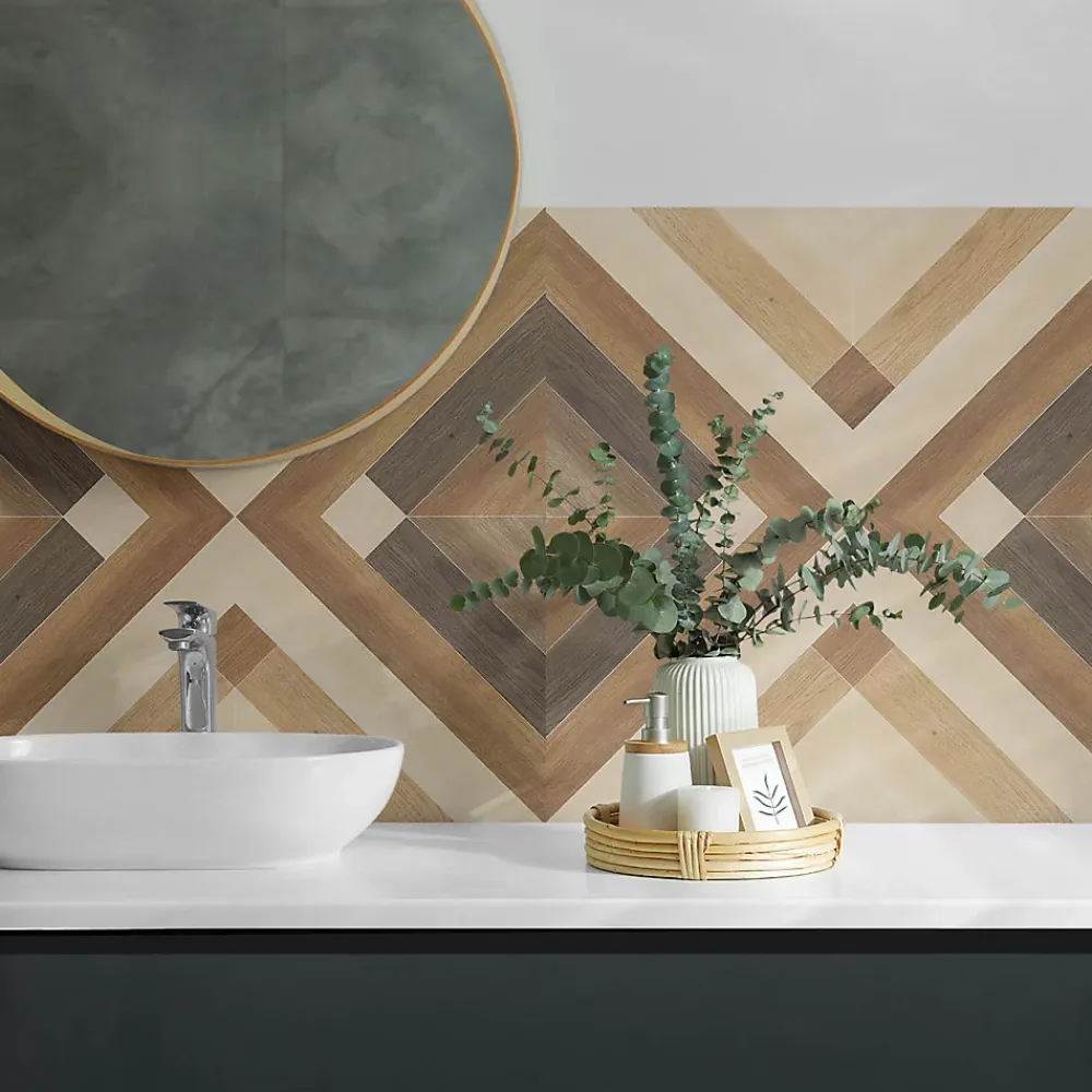 Wallfluent Lambris Mural<Panneau Mural TV 120x60 cm Motif De Panneau En Bois 1 pièce