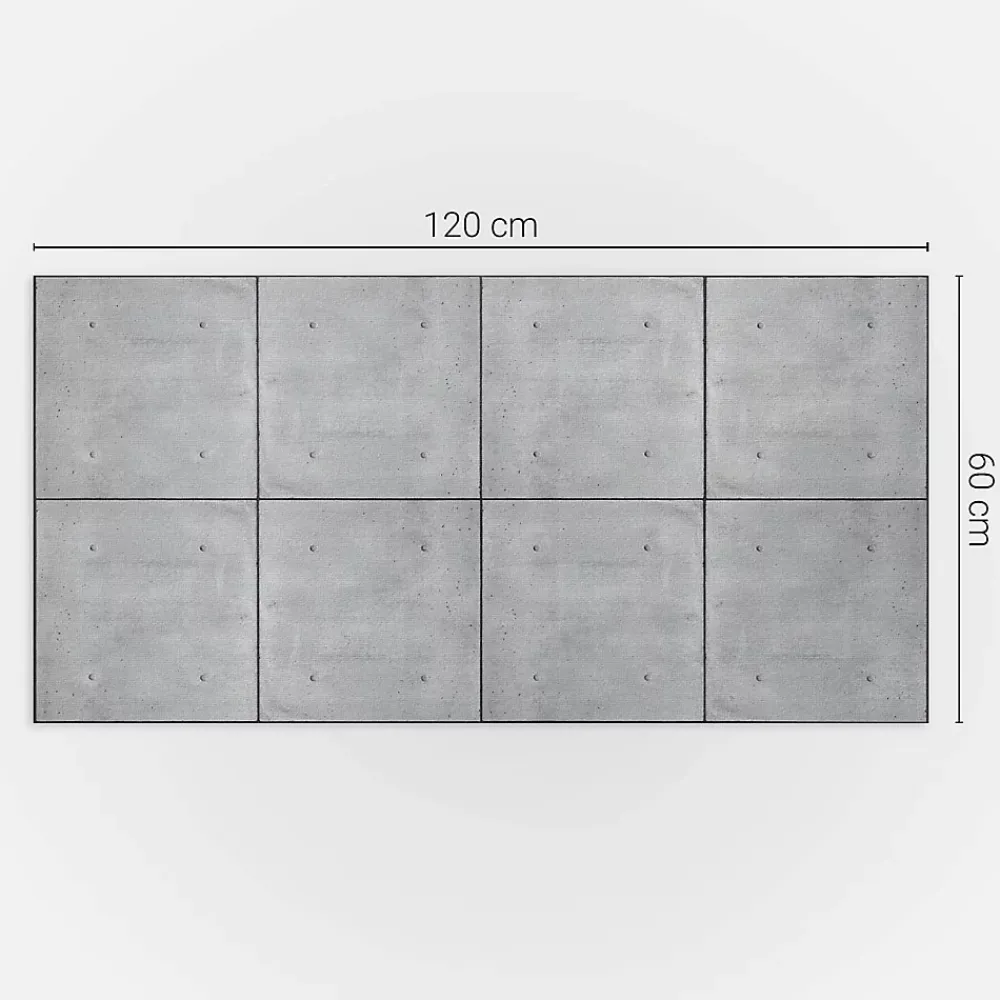 Wallfluent Lambris Mural<Panneau Mural TV 120x60 cm Texture Du Béton Brut 1 pièce