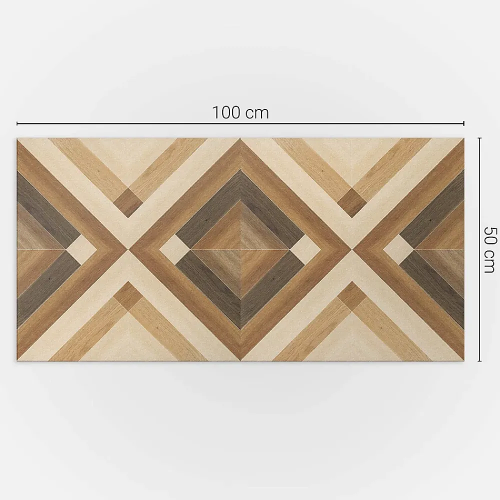 Wallfluent Panneau Mural TV 100x50 cm Motif De Panneau En Bois 1 pièce- Lambris Mural