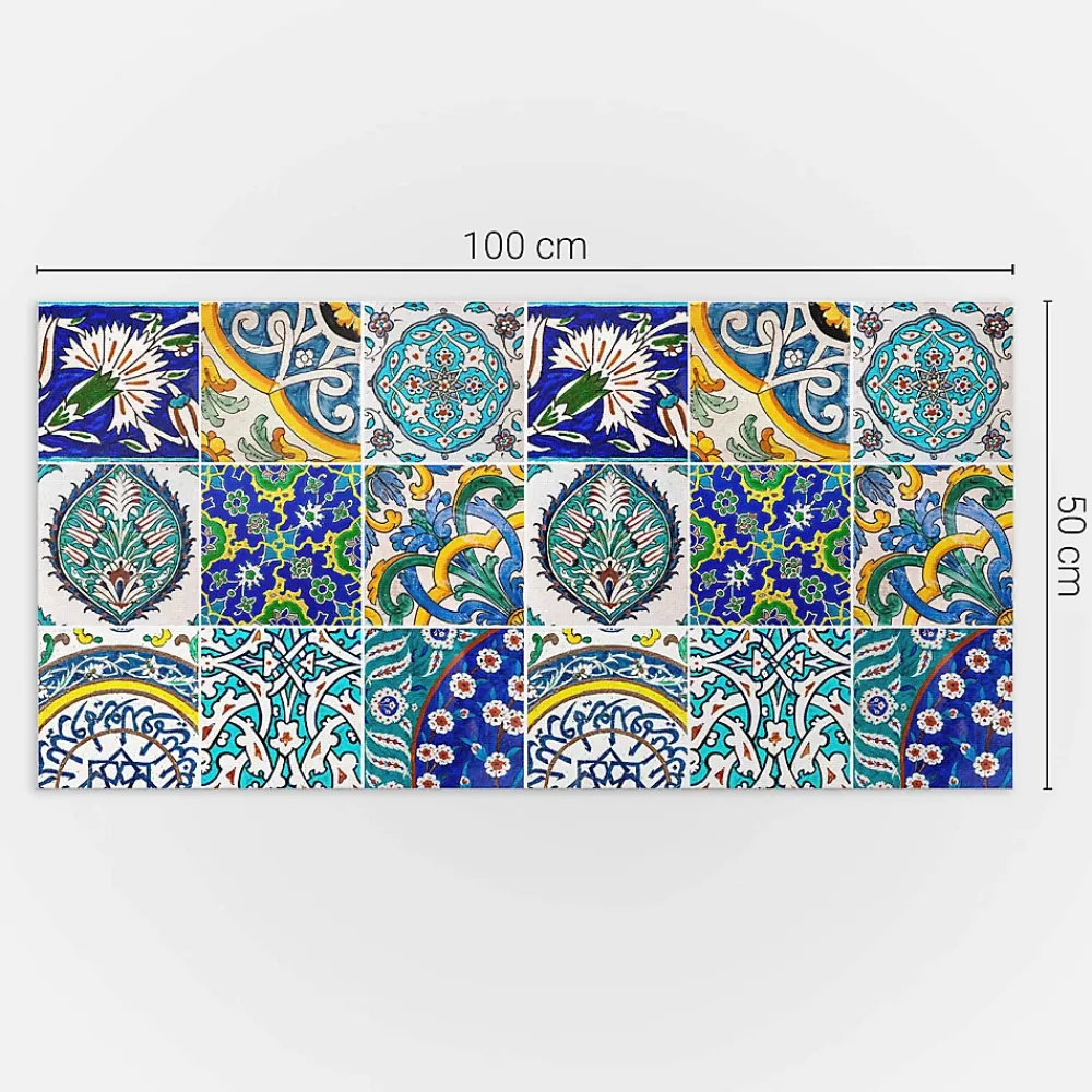 Wallfluent Panneau Mural 100x50 cm Mosaïque De Pierre Veinée 1 pièce- Lambris Mural