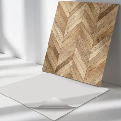 Wallfluent Panneau Mural 50x50 cm Motif En Chevrons Pour Le Bois 4 pièces- Lambris Mural